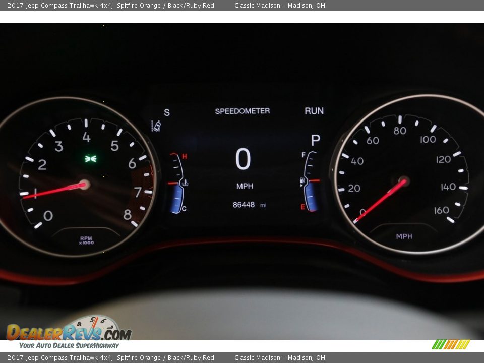 2017 Jeep Compass Trailhawk 4x4 Spitfire Orange / Black/Ruby Red Photo #8