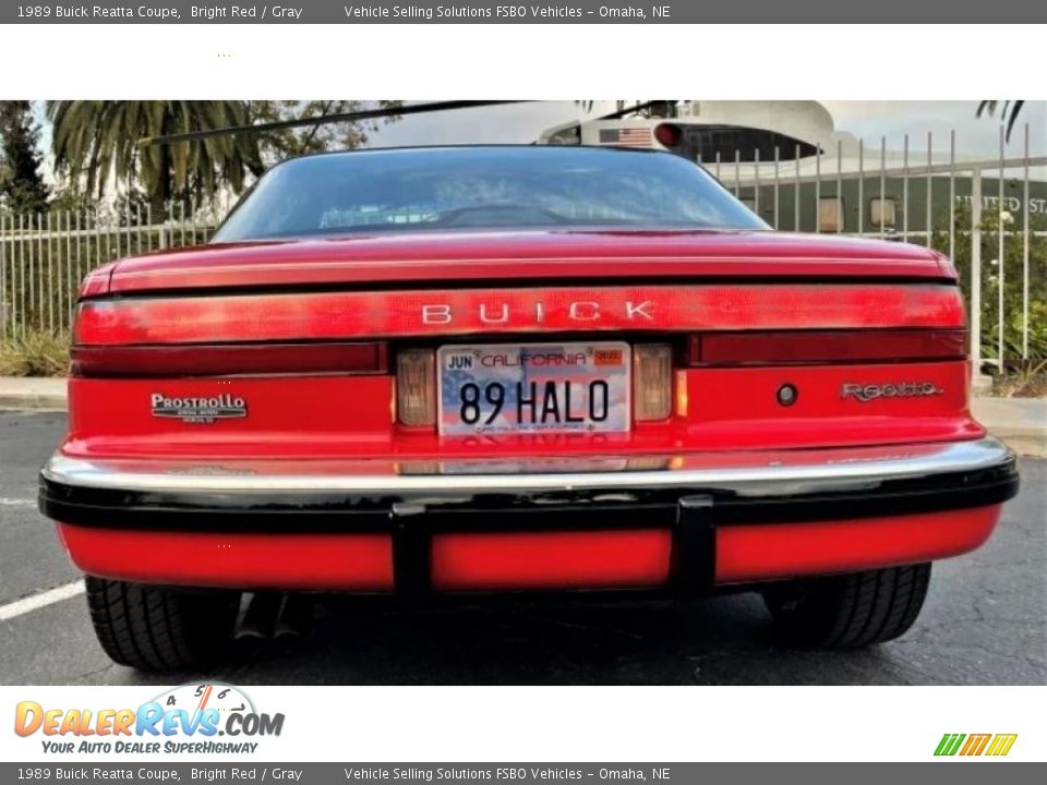 1989 Buick Reatta Coupe Bright Red / Gray Photo #28