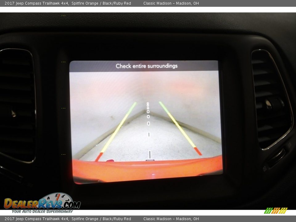 2017 Jeep Compass Trailhawk 4x4 Spitfire Orange / Black/Ruby Red Photo #14