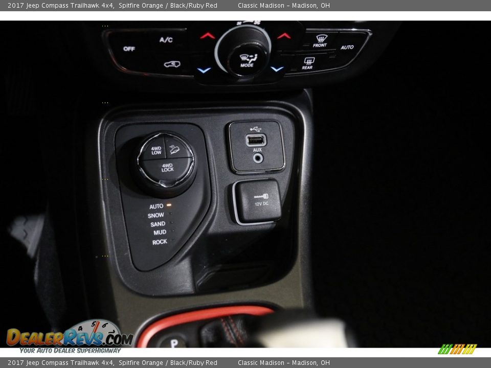 2017 Jeep Compass Trailhawk 4x4 Spitfire Orange / Black/Ruby Red Photo #16