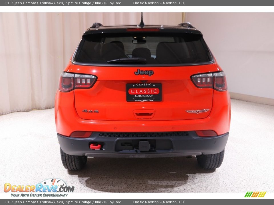 2017 Jeep Compass Trailhawk 4x4 Spitfire Orange / Black/Ruby Red Photo #20