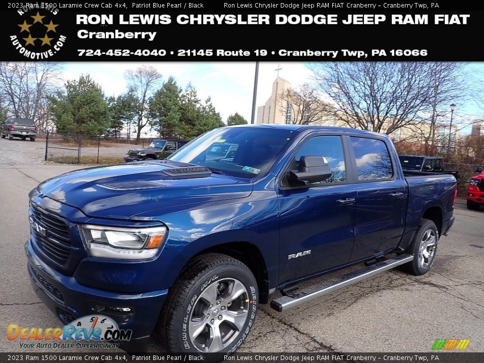 2023 Ram 1500 Laramie Crew Cab 4x4 Patriot Blue Pearl / Black Photo #1