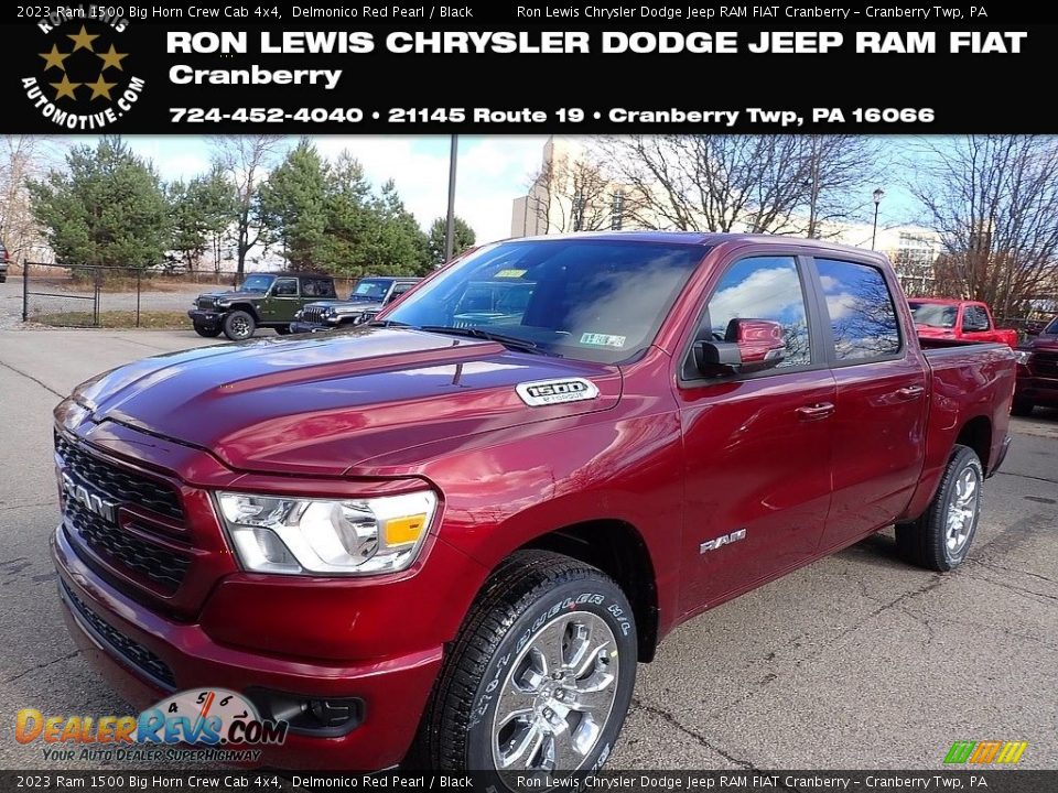 2023 Ram 1500 Big Horn Crew Cab 4x4 Delmonico Red Pearl / Black Photo #1