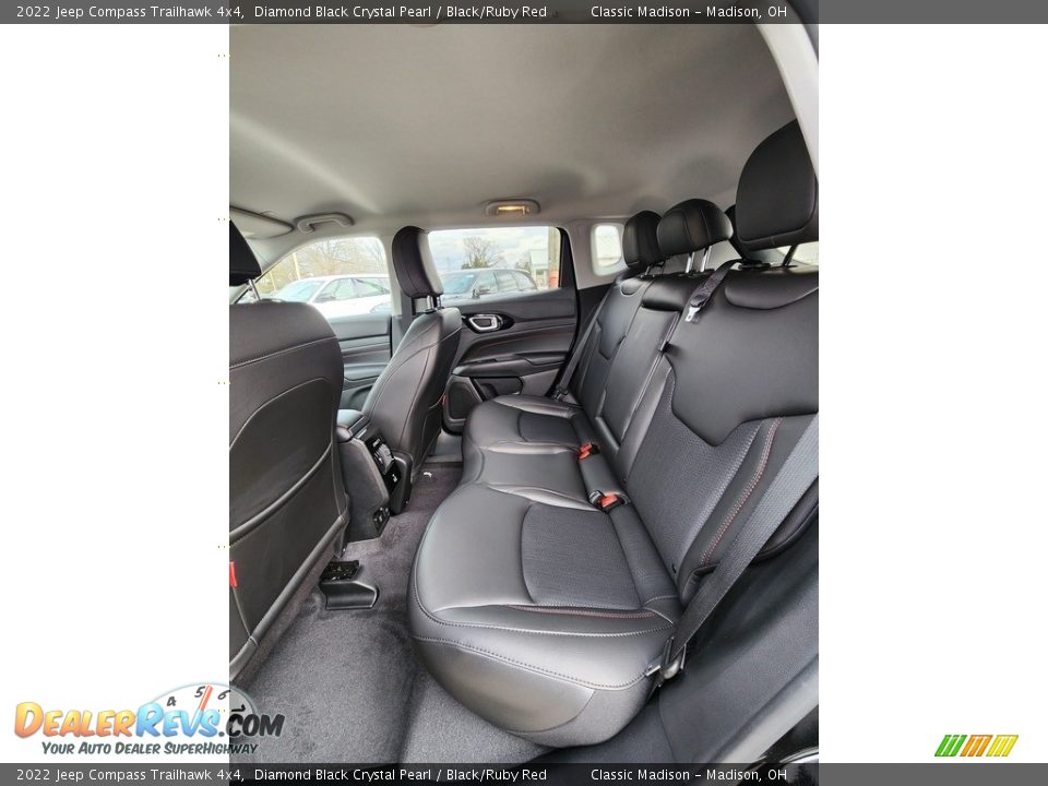 2022 Jeep Compass Trailhawk 4x4 Diamond Black Crystal Pearl / Black/Ruby Red Photo #3