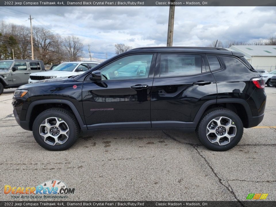 Diamond Black Crystal Pearl 2022 Jeep Compass Trailhawk 4x4 Photo #8