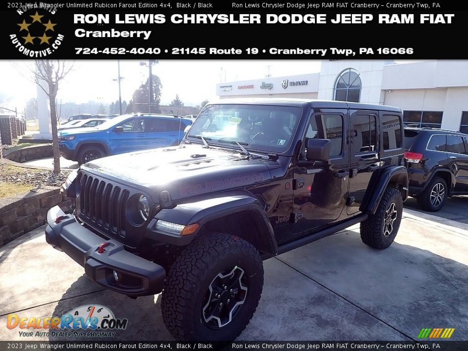 2023 Jeep Wrangler Unlimited Rubicon Farout Edition 4x4 Black / Black Photo #1