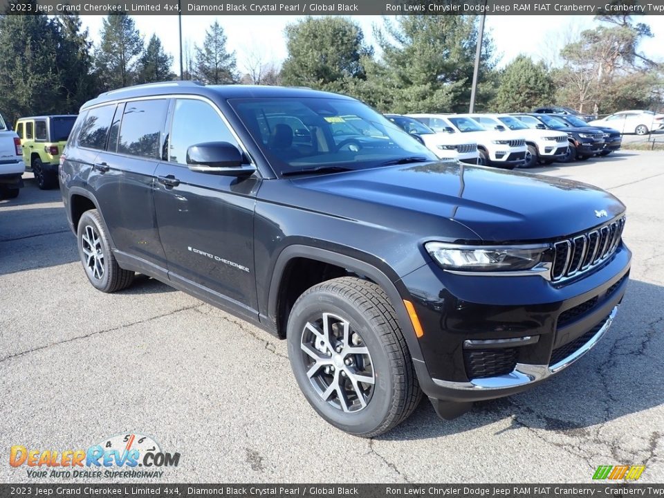 2023 Jeep Grand Cherokee L Limited 4x4 Diamond Black Crystal Pearl / Global Black Photo #8