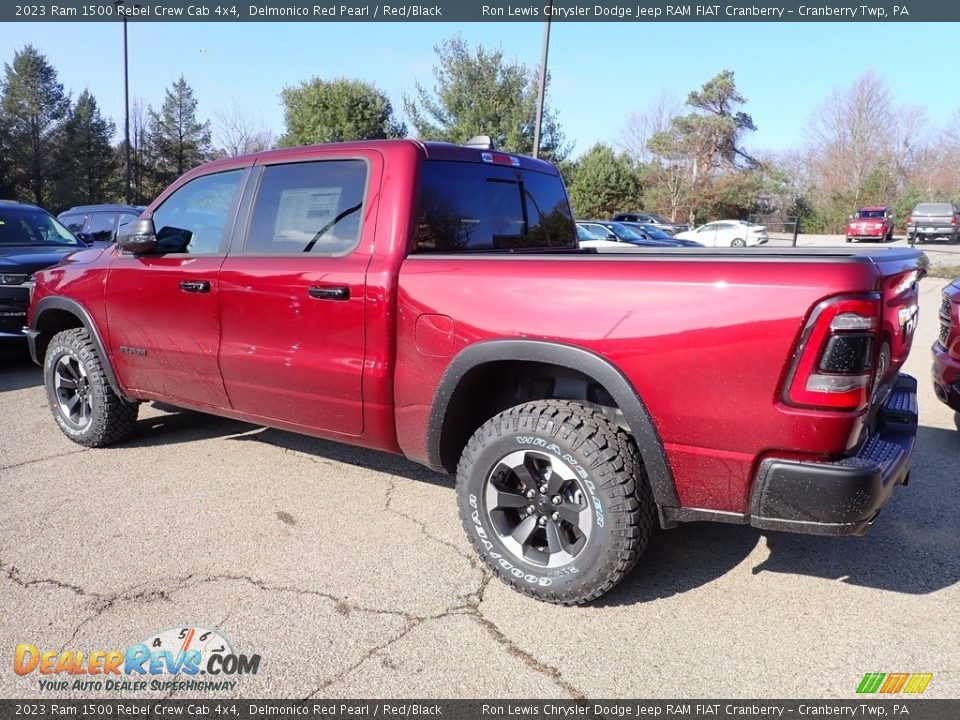 2023 Ram 1500 Rebel Crew Cab 4x4 Delmonico Red Pearl / Red/Black Photo #3