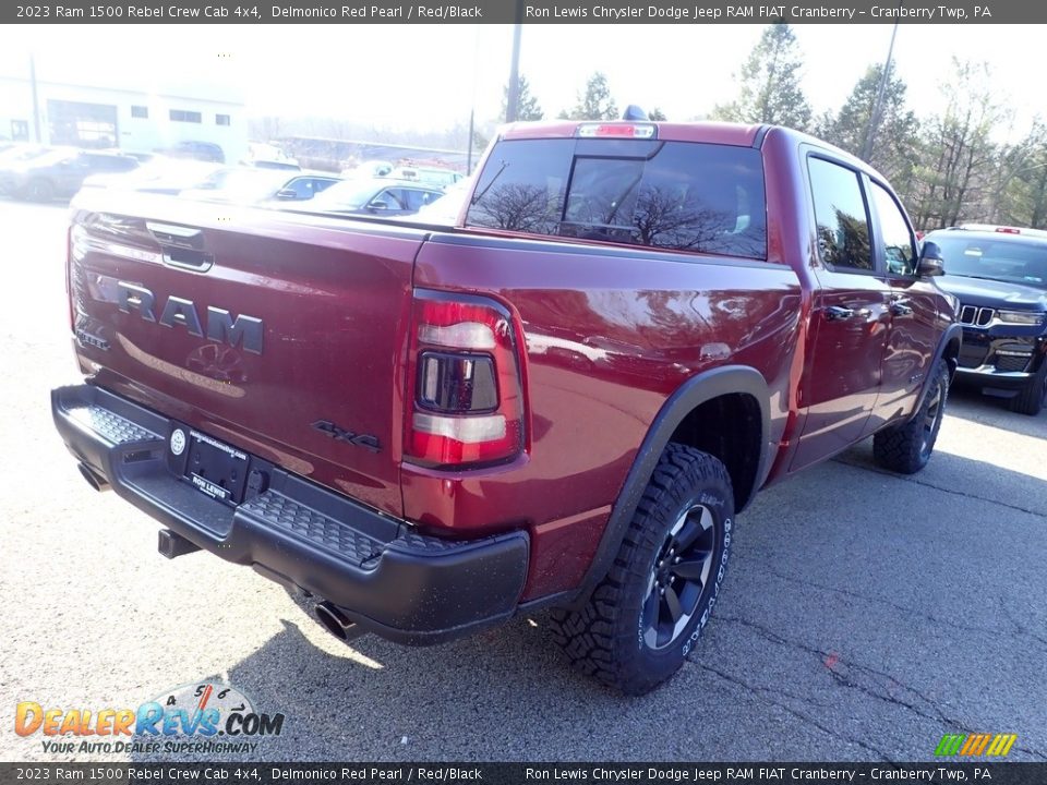 2023 Ram 1500 Rebel Crew Cab 4x4 Delmonico Red Pearl / Red/Black Photo #5