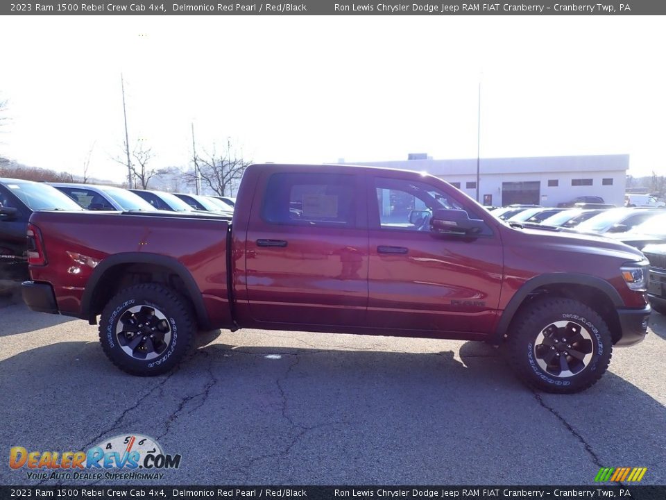 2023 Ram 1500 Rebel Crew Cab 4x4 Delmonico Red Pearl / Red/Black Photo #6