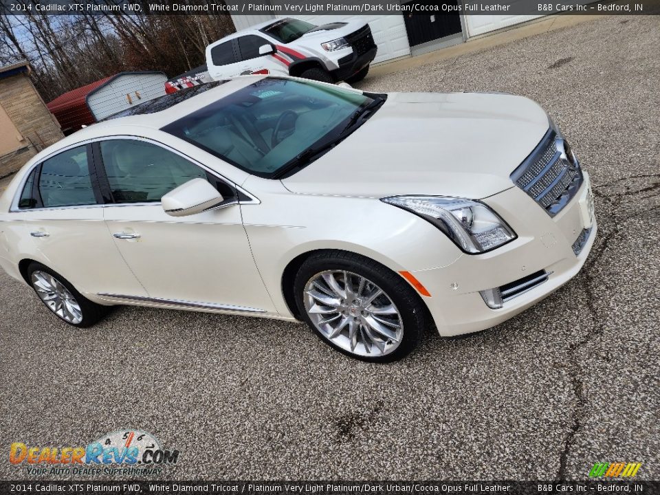 2014 Cadillac XTS Platinum FWD White Diamond Tricoat / Platinum Very Light Platinum/Dark Urban/Cocoa Opus Full Leather Photo #7