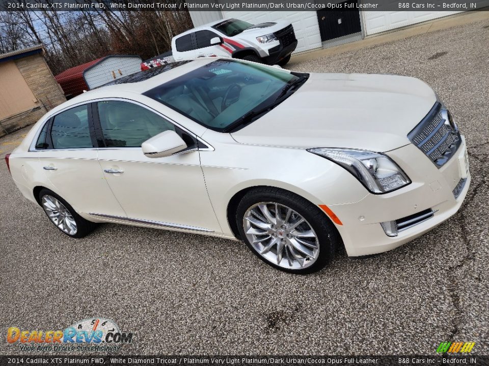 2014 Cadillac XTS Platinum FWD White Diamond Tricoat / Platinum Very Light Platinum/Dark Urban/Cocoa Opus Full Leather Photo #8