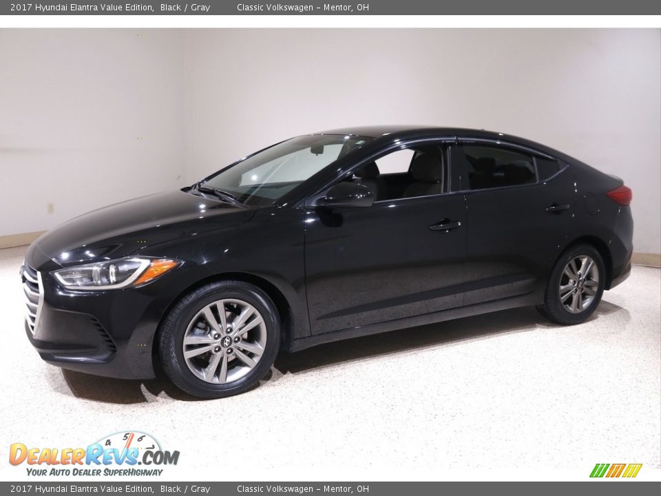 2017 Hyundai Elantra Value Edition Black / Gray Photo #3