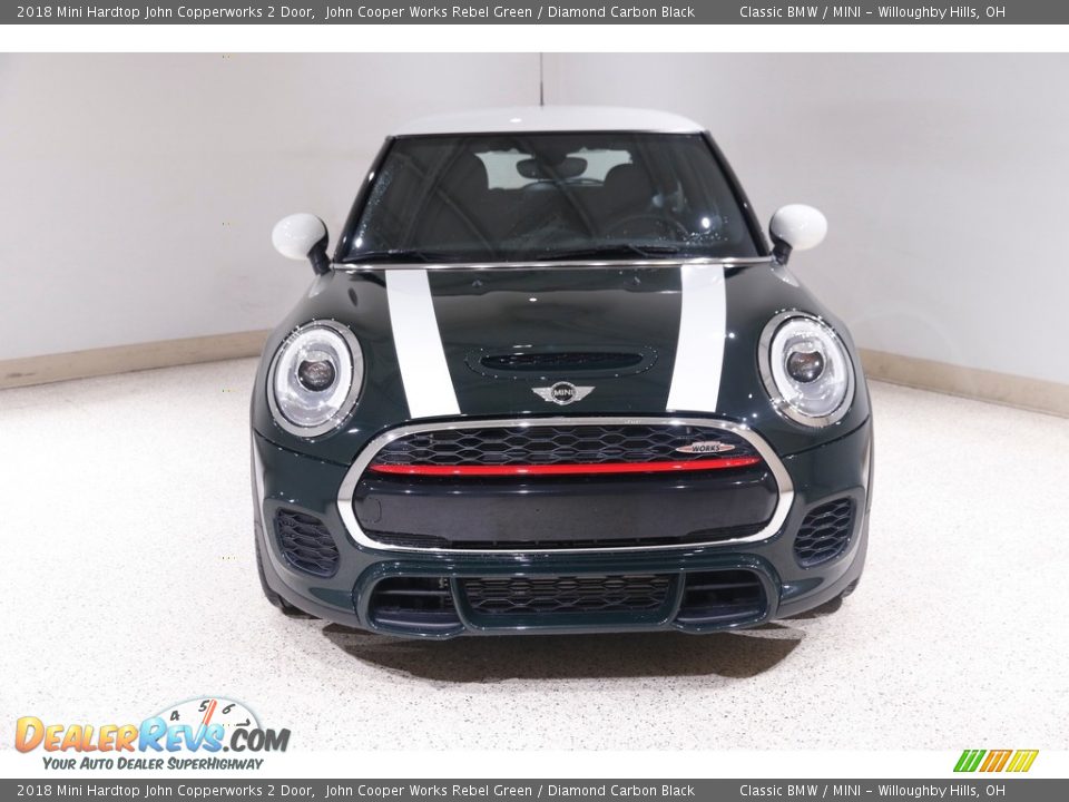 2018 Mini Hardtop John Copperworks 2 Door John Cooper Works Rebel Green / Diamond Carbon Black Photo #2