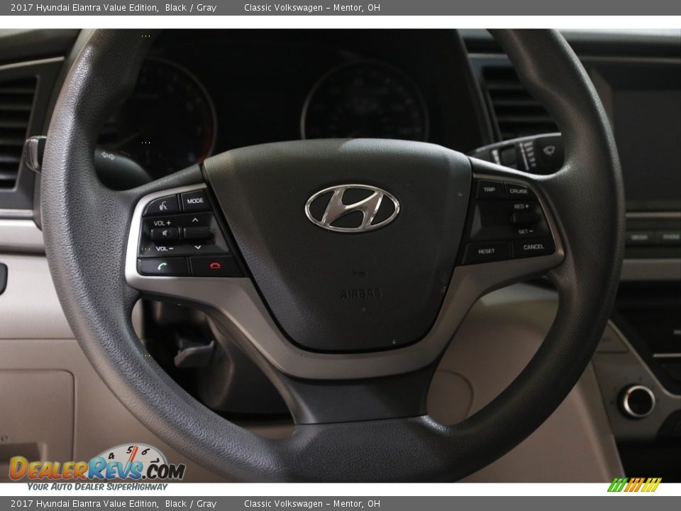 2017 Hyundai Elantra Value Edition Black / Gray Photo #7