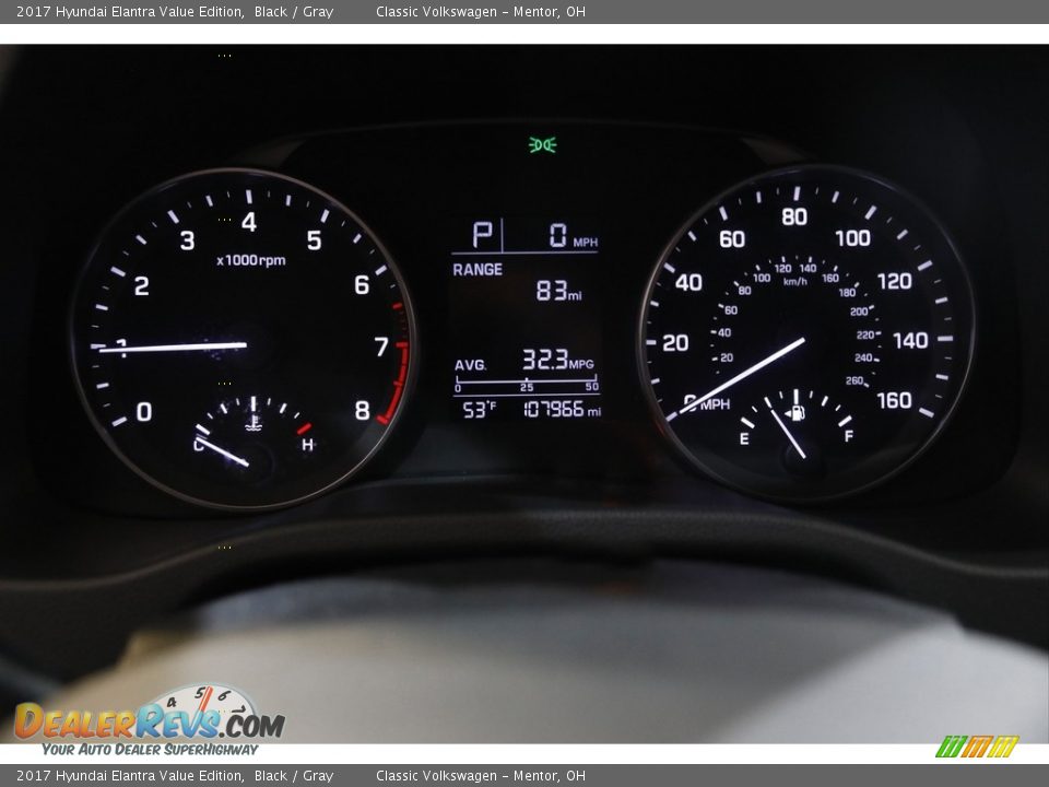 2017 Hyundai Elantra Value Edition Black / Gray Photo #8