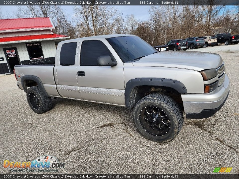 2007 Chevrolet Silverado 1500 Classic LS Extended Cab 4x4 Graystone Metallic / Tan Photo #6