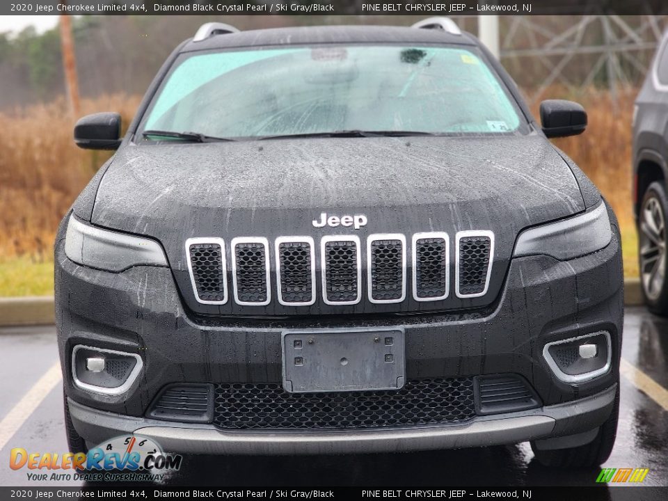 2020 Jeep Cherokee Limited 4x4 Diamond Black Crystal Pearl / Ski Gray/Black Photo #2