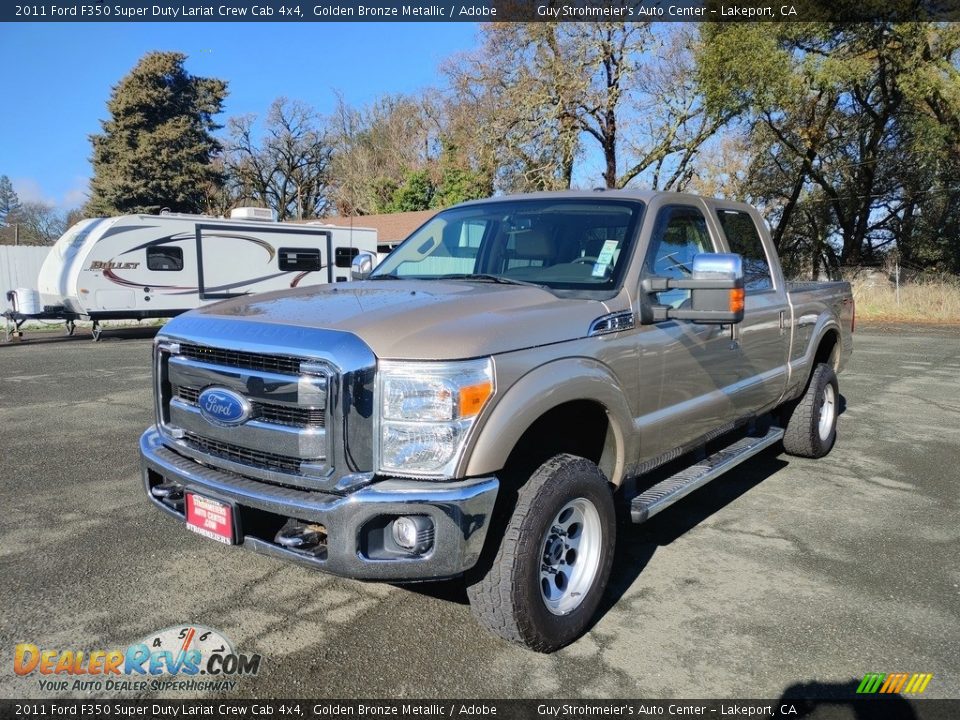 2011 Ford F350 Super Duty Lariat Crew Cab 4x4 Golden Bronze Metallic / Adobe Photo #3