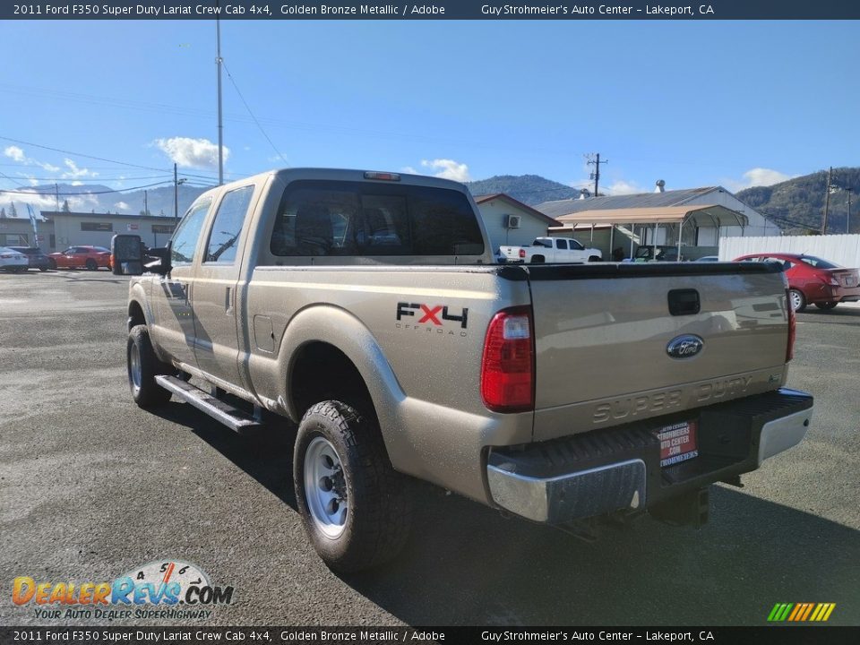 2011 Ford F350 Super Duty Lariat Crew Cab 4x4 Golden Bronze Metallic / Adobe Photo #4