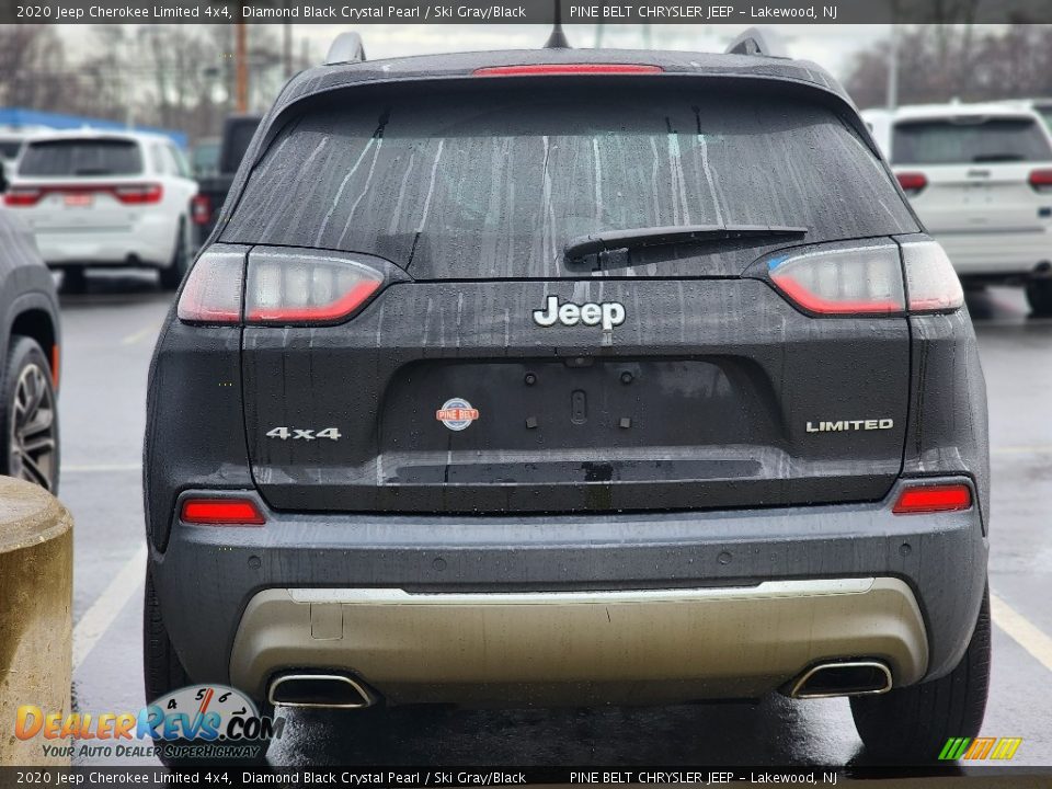 2020 Jeep Cherokee Limited 4x4 Diamond Black Crystal Pearl / Ski Gray/Black Photo #7