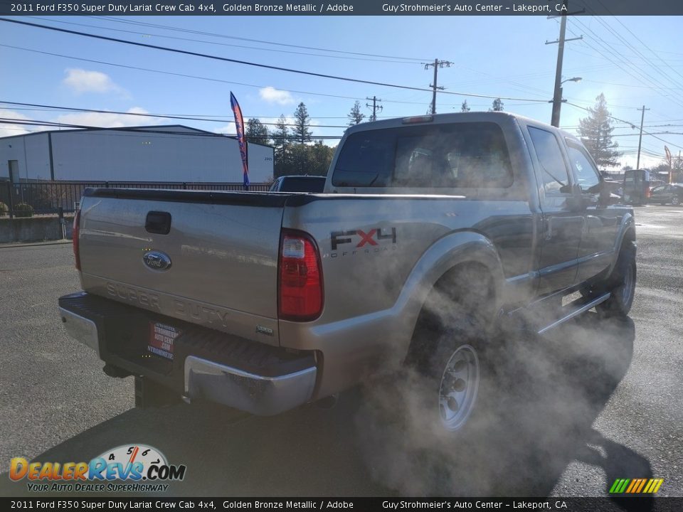 2011 Ford F350 Super Duty Lariat Crew Cab 4x4 Golden Bronze Metallic / Adobe Photo #6