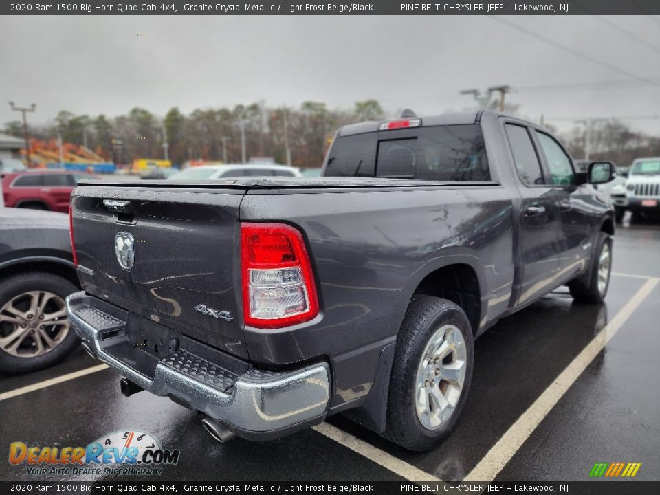 2020 Ram 1500 Big Horn Quad Cab 4x4 Granite Crystal Metallic / Light Frost Beige/Black Photo #6