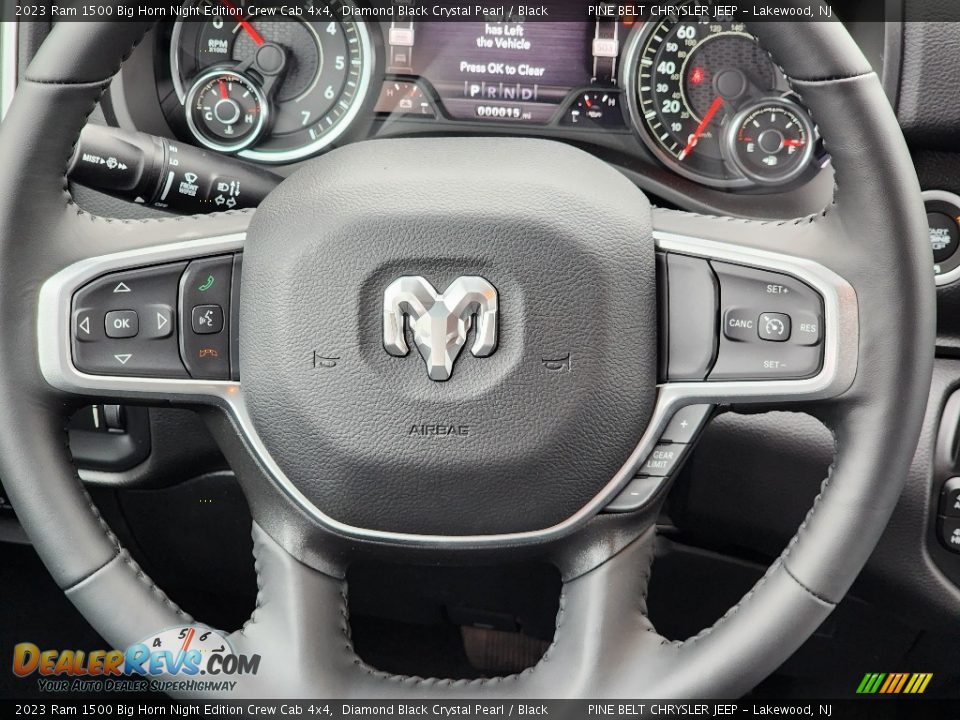 2023 Ram 1500 Big Horn Night Edition Crew Cab 4x4 Steering Wheel Photo #10