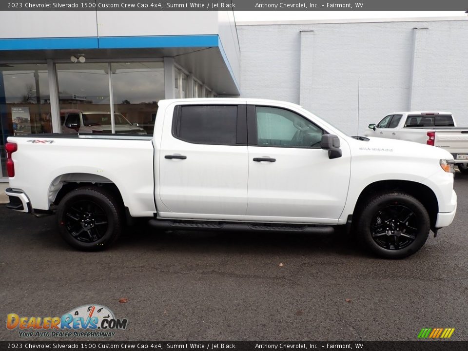 2023 Chevrolet Silverado 1500 Custom Crew Cab 4x4 Summit White / Jet Black Photo #2