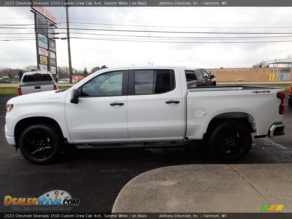 2023 Chevrolet Silverado 1500 Custom Crew Cab 4x4 Summit White / Jet Black Photo #7