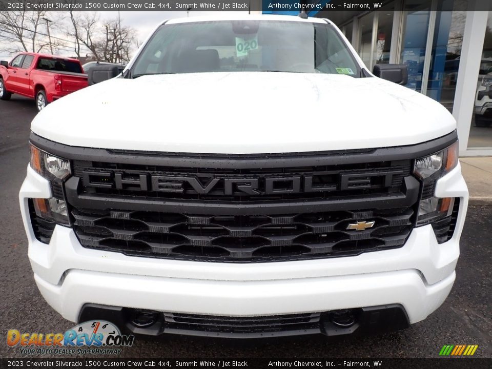 2023 Chevrolet Silverado 1500 Custom Crew Cab 4x4 Summit White / Jet Black Photo #9