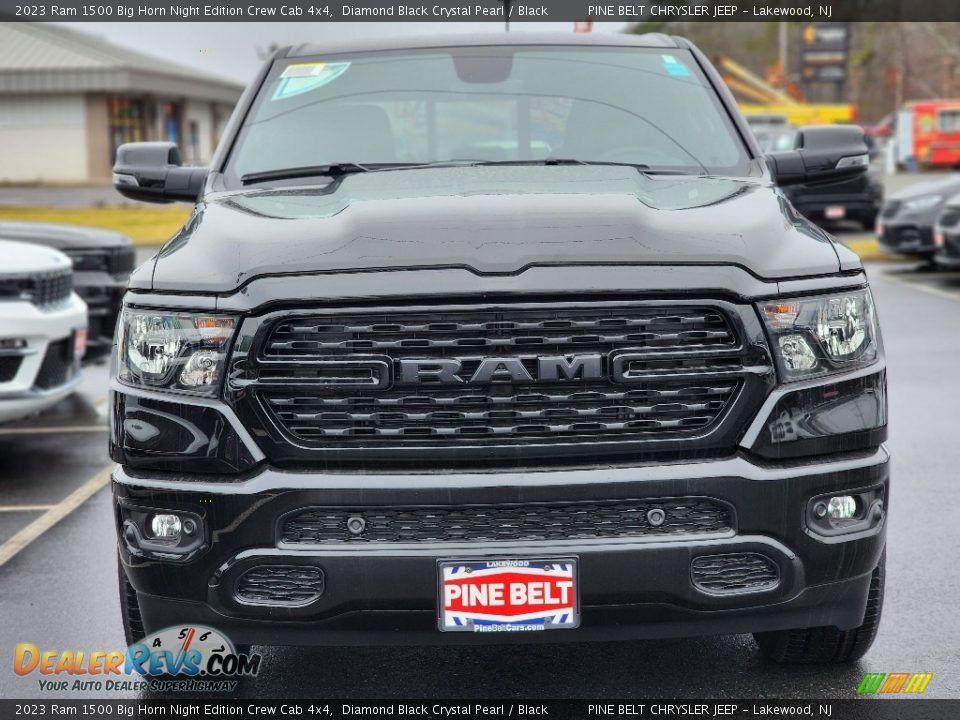 2023 Ram 1500 Big Horn Night Edition Crew Cab 4x4 Diamond Black Crystal Pearl / Black Photo #2