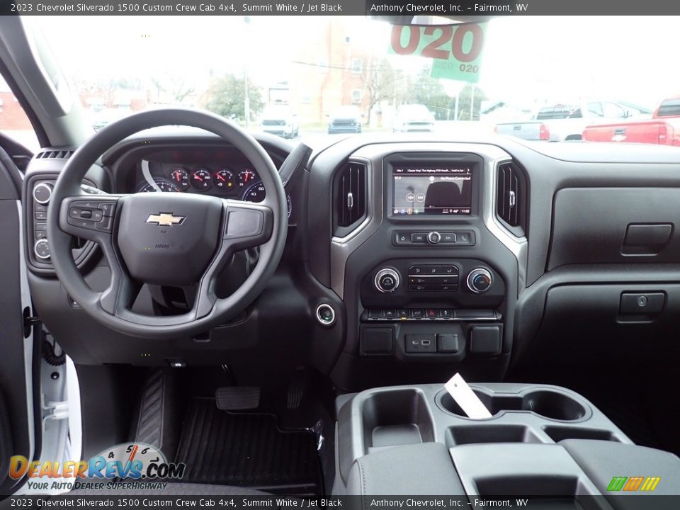 2023 Chevrolet Silverado 1500 Custom Crew Cab 4x4 Summit White / Jet Black Photo #13