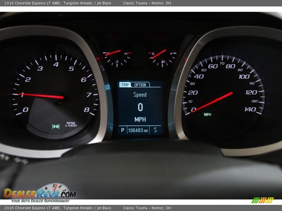 2016 Chevrolet Equinox LT AWD Tungsten Metallic / Jet Black Photo #8