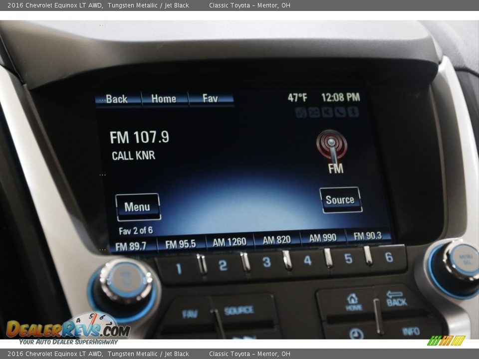 2016 Chevrolet Equinox LT AWD Tungsten Metallic / Jet Black Photo #10