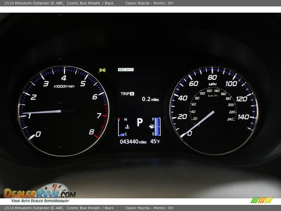 2019 Mitsubishi Outlander ES AWC Cosmic Blue Metallic / Black Photo #8