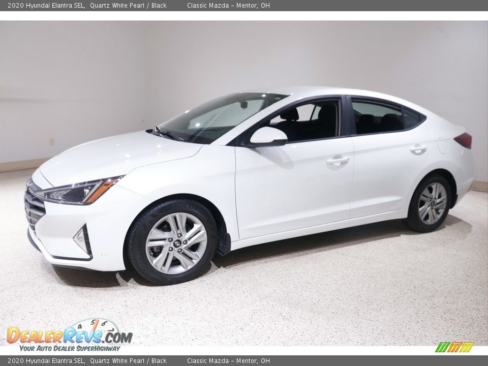 2020 Hyundai Elantra SEL Quartz White Pearl / Black Photo #3