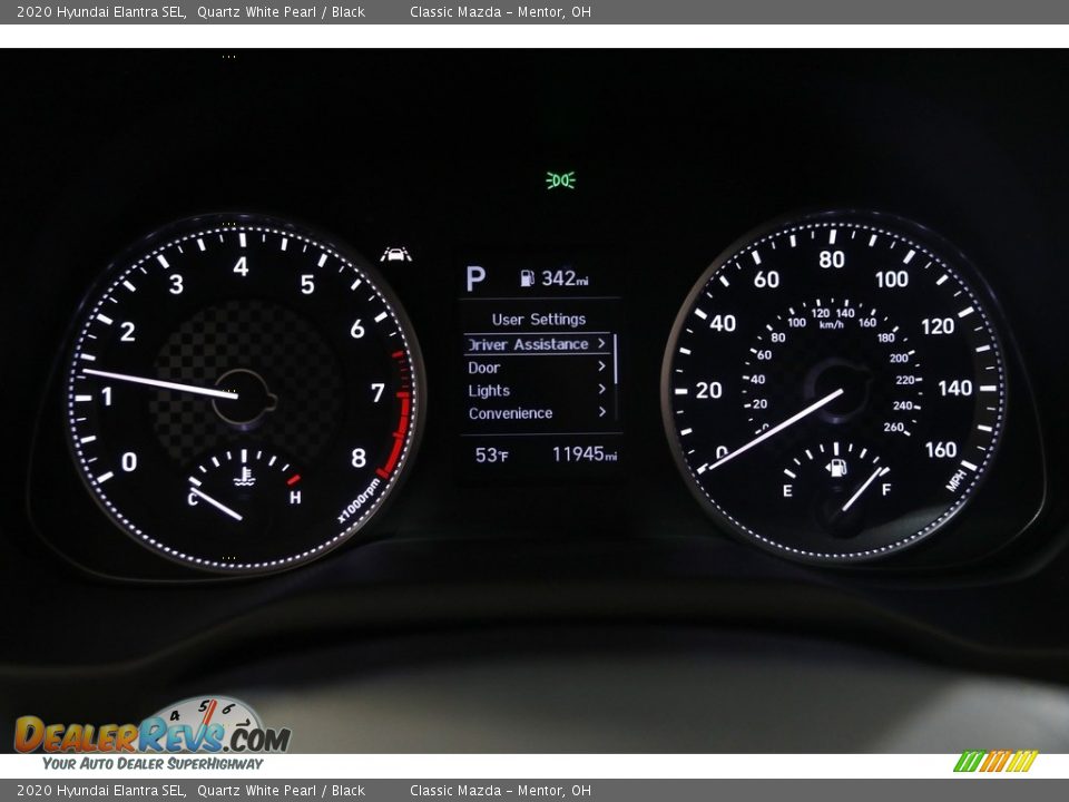 2020 Hyundai Elantra SEL Quartz White Pearl / Black Photo #8