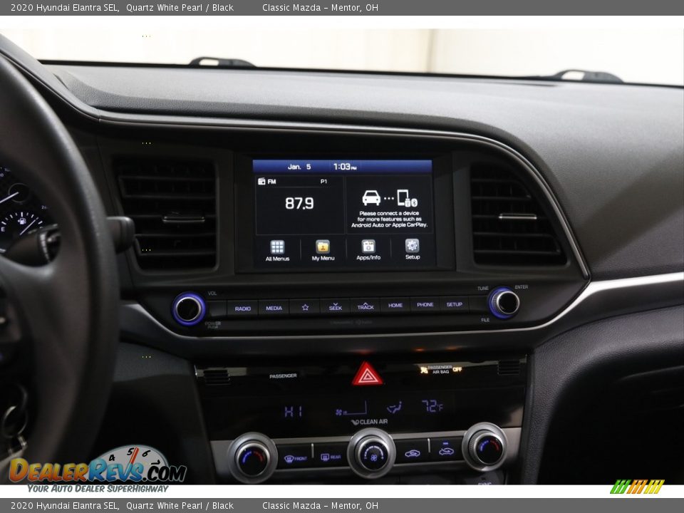 2020 Hyundai Elantra SEL Quartz White Pearl / Black Photo #9