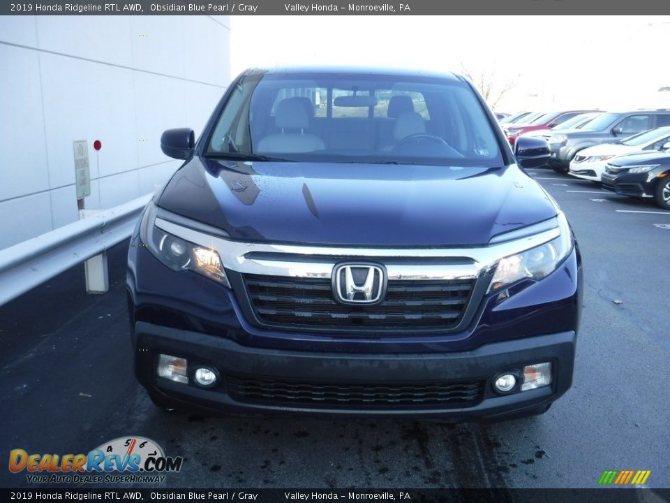 2019 Honda Ridgeline RTL AWD Obsidian Blue Pearl / Gray Photo #5