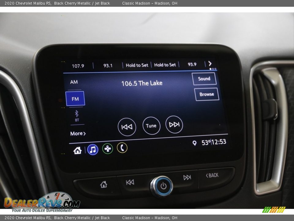 2020 Chevrolet Malibu RS Black Cherry Metallic / Jet Black Photo #12