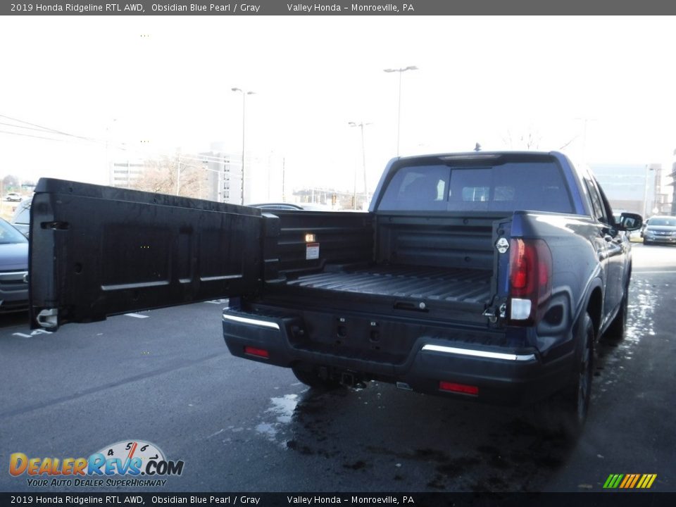 2019 Honda Ridgeline RTL AWD Obsidian Blue Pearl / Gray Photo #13