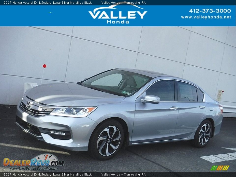 2017 Honda Accord EX-L Sedan Lunar Silver Metallic / Black Photo #1