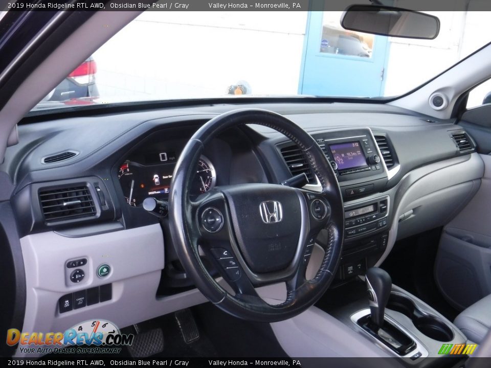 2019 Honda Ridgeline RTL AWD Obsidian Blue Pearl / Gray Photo #15