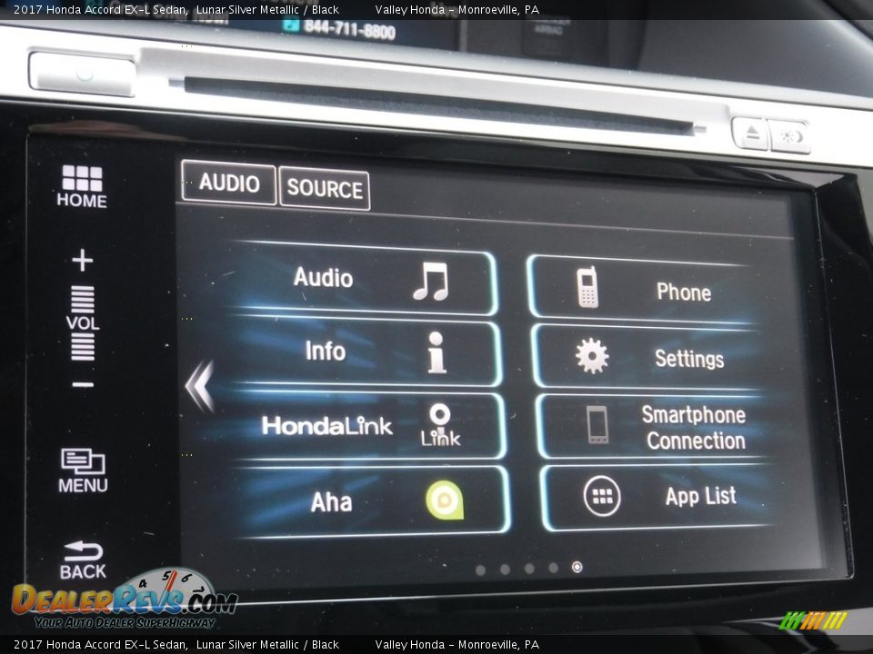2017 Honda Accord EX-L Sedan Lunar Silver Metallic / Black Photo #20
