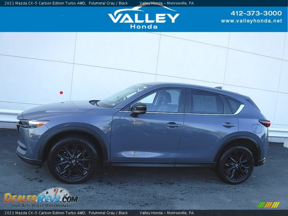 2021 Mazda CX-5 Carbon Edition Turbo AWD Polymetal Gray / Black Photo #2