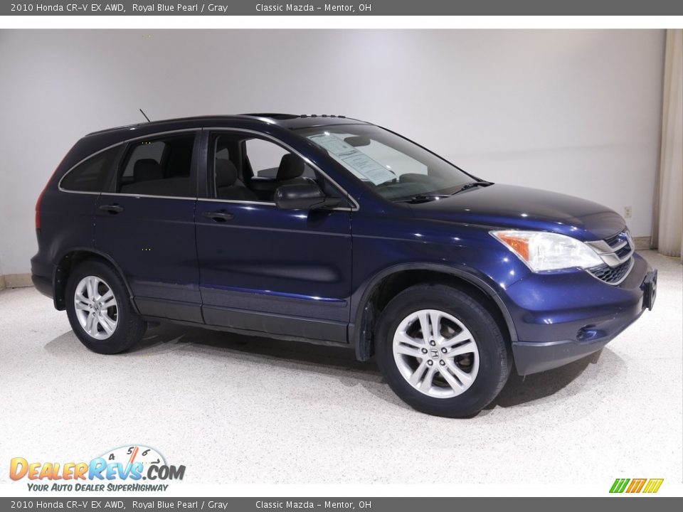 2010 Honda CR-V EX AWD Royal Blue Pearl / Gray Photo #1
