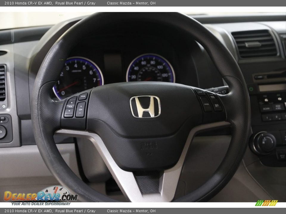 2010 Honda CR-V EX AWD Royal Blue Pearl / Gray Photo #7