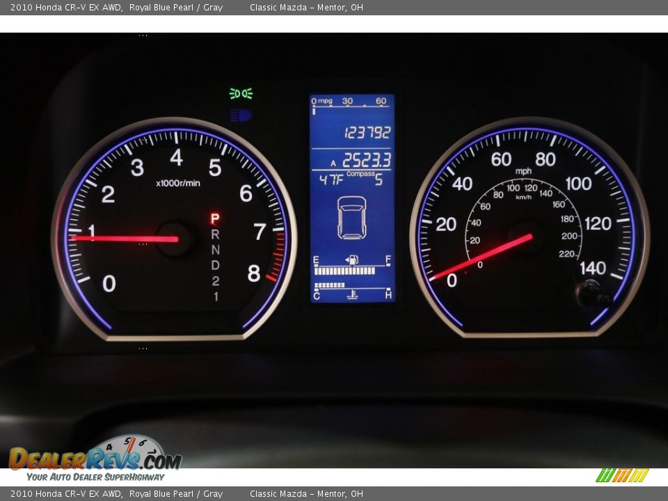2010 Honda CR-V EX AWD Royal Blue Pearl / Gray Photo #8