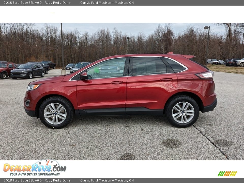 2018 Ford Edge SEL AWD Ruby Red / Dune Photo #2